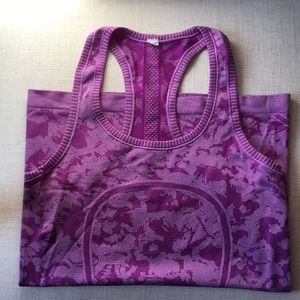 Lululemon swiftly tech racerback tank purple camo